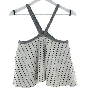 Anthropologie Postmark Halter Top Polka Dot Swing Size XS White Black